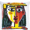 Boutiques de musées Housse de coussin Tête de Femme avec un chapeau - Picasso