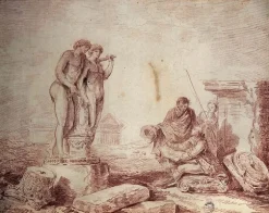 Panneaux Aluminium|Panneaux Acryliques<Boutiques de musées Hubert Robert par lui même dessinant (panneaux aluminium)