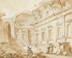 Boutiques de musées Intérieur du temple de Diane (panneaux aluminium) Sale