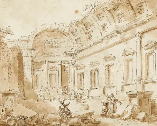 Boutiques de musées Intérieur du temple de Diane (panneaux aluminium) Sale