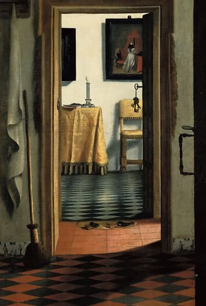 Boutiques de musées Intérieur hollandais ('Les Pantoufles') (affiches d'art)