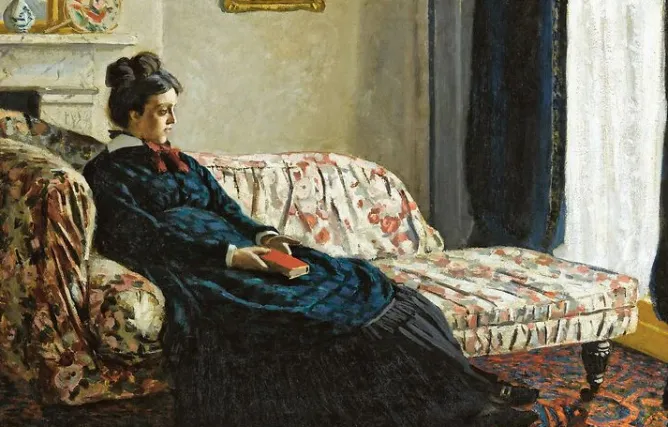 Toiles Encadrées|Toiles Sans Cadre<Boutiques de musées Intérieur ou Méditation. Mme Monet au canapé (toiles encadrées)