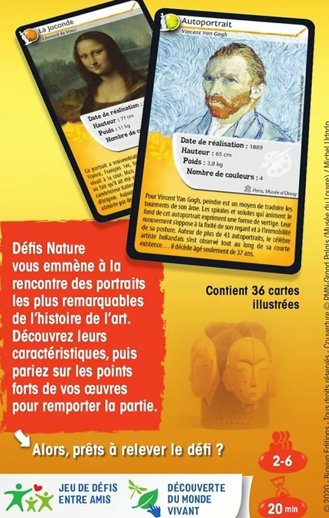 Jeux<Boutiques de musées Jeu Défis Nature - Portraits dans l'art - Bioviva