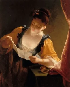 Boutiques de musées Jeune fille lisant une lettre (toiles sur châssis)
