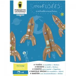 Boutiques de musées Kit créatif 4 fusées à assembler + Stickers Outlet