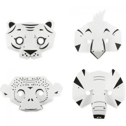 Loisirs Créatifs<Boutiques de musées Kit créatif 4 masques de la jungle 3D à colorier