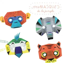 Loisirs Créatifs<Boutiques de musées Kit créatif 4 masques de la jungle 3D à colorier