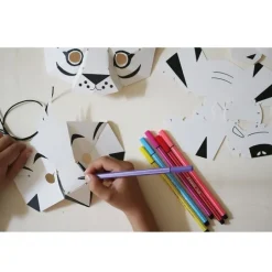 Loisirs Créatifs<Boutiques de musées Kit créatif 4 masques de la jungle 3D à colorier