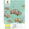 Boutiques de musées Kit créatif 6 voitures à construire + Stickers New