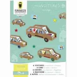Boutiques de musées Kit créatif 6 voitures à construire + Stickers New