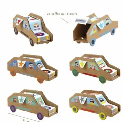 Boutiques de musées Kit créatif 6 voitures à construire + Stickers New