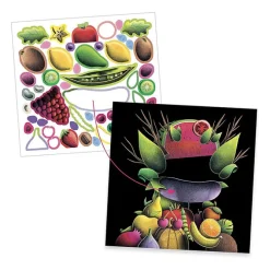 Boutiques de musées Kit Créer avec des stickers inspirés par Giuseppe Arcimboldo - Djeco Discount