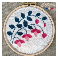 Boutiques de musées Kit Punch Needle 1 Motif Aima le Fuchsia New