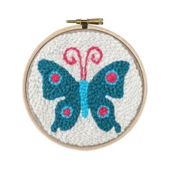 Loisirs Créatifs<Boutiques de musées Kit Punch Needle 1 Motif - Papillon bleu