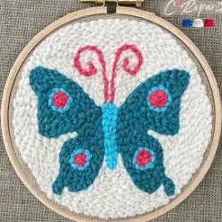 Loisirs Créatifs<Boutiques de musées Kit Punch Needle 1 Motif - Papillon bleu