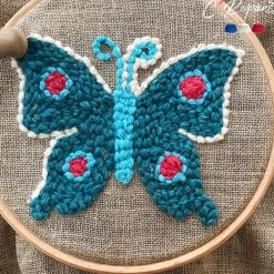 Loisirs Créatifs<Boutiques de musées Kit Punch Needle 1 Motif - Papillon bleu