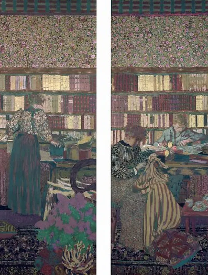 Boutiques de musées La bibliothèque et La table de travail (panneaux aluminium) Hot