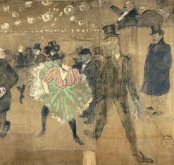 Boutiques de musées La Danse au Moulin Rouge, dit aussi La Goulue et Valentin le Désossé,panneau pour la baraque de La Goulue à la Foire du Trône à Paris (panneau de gauche), 1895 (toiles encadrées)