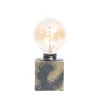 Design<Boutiques de musées Lampe Béton Patiné - Béton Anthracite & Patine Dorée