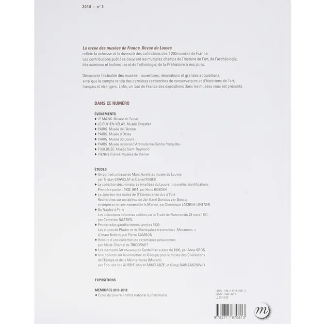 Boutiques de musées La Revue des musées de France No 2018-3 - Revue du Louvre Outlet