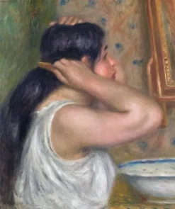 Boutiques de musées La Toilette: femme se peignant (toiles encadrées) Clearance