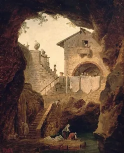 Toiles Sans Cadre|Affiches D'Art Encadrées<Boutiques de musées Lavandières, la fontaine sous la grotte (toiles sans cadre)