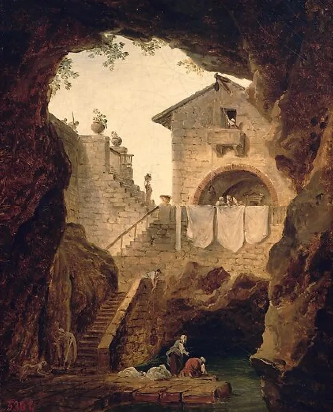 Boutiques de musées Lavandières, la fontaine sous la grotte (panneaux aluminium) Clearance