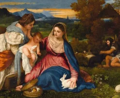 Panneaux Aluminium|Affiches D'Art<Boutiques de musées La Vierge et l'Enfant avec sainte Catherine dit "la vierge au lapin" (panneaux aluminium)