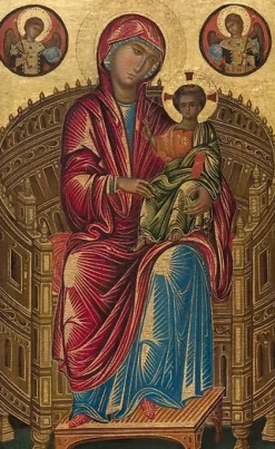 Affiches D'Art|Toiles Sans Cadre<Boutiques de musées La Vierge et l'Enfant en trône avec deux anges, dite Madone Mellon (affiches d'art)