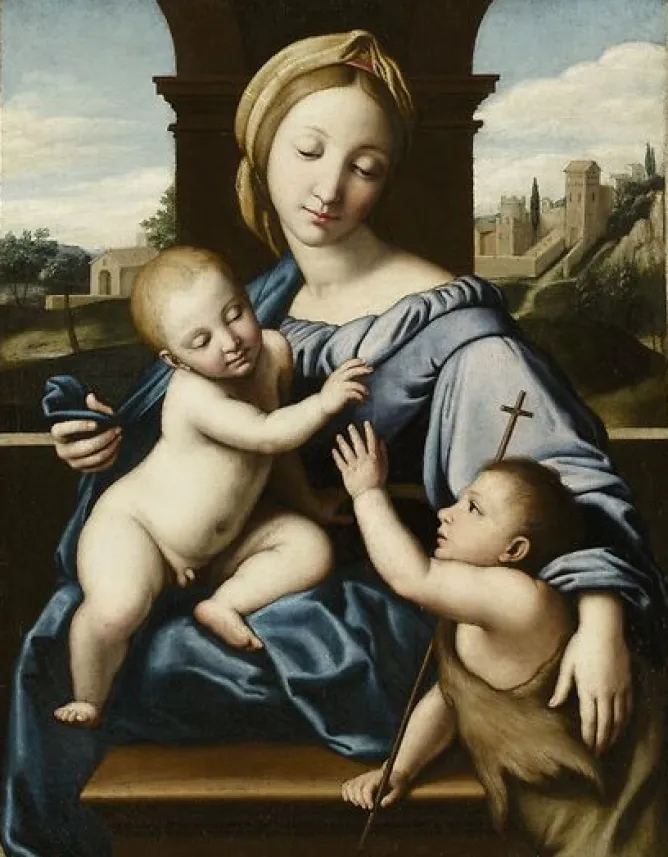 Affiches D'Art Encadrées|Toiles Sur Châssis<Boutiques de musées La Vierge à l'Enfant avec saint Jean (affiches d'art encadrées)