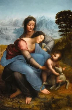 Boutiques de musées La Vierge, l'Enfant Jésus et Sainte Anne (affiches d'art) Discount