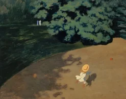 Boutiques de musées Le ballon ou Coin de parc avec enfant jouant au ballon (toiles sur châssis) Online