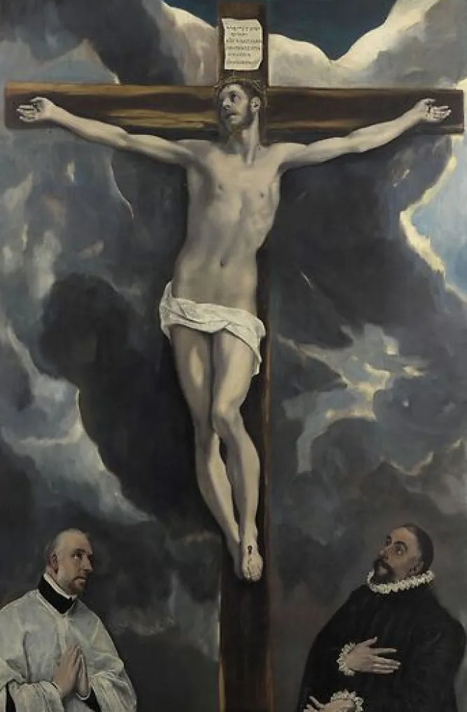 Toiles Sur Châssis|Toiles Sans Cadre<Boutiques de musées Le Christ en croix adoré par deux donateurs (toiles sur châssis)
