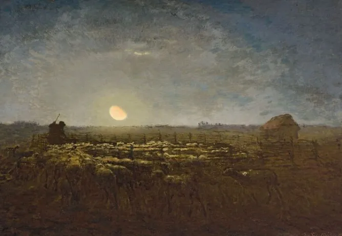 Boutiques de musées Le parc à moutons, clair de lune (toiles encadrées) Hot