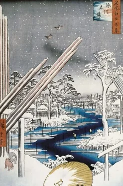 Boutiques de musées Le quartier des charpentiers à Fukagawa, 1797-1858 (affiches d'art encadrées) Best