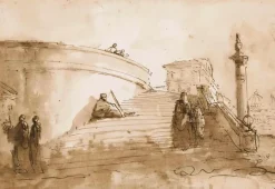 Boutiques de musées L'escalier tournant de la Trinité des Monts (toiles sur châssis) Hot