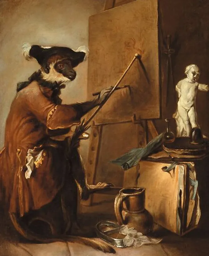 Boutiques de musées Le Singe peintre (toiles encadrées) Sale