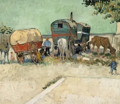 Boutiques de musées Les roulottes, campement de bohémiens aux environs d'Arles (panneaux aluminium) Outlet