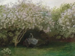 Boutiques de musées Lilas, temps gris, ou Le repos sous les lilas, jardin de Monet à Argenteuil (panneaux aluminium) Clearance