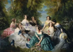 Boutiques de musées L'impératrice Eugénie entourée des dames d'honneur du palais (toiles encadrées) Outlet