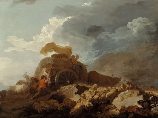 Boutiques de musées L'Orage ou la charrette embourbée (toiles encadrées) Discount