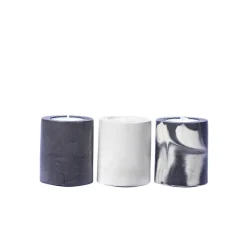 Boutiques de musées Lot de 3 bougies - Béton Anthracite Best