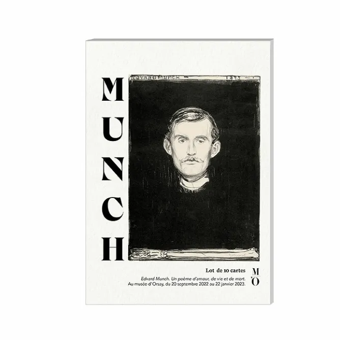 Cartes Et Marques Pages<Boutiques de musées Lot de 10 cartes postales Edvard Munch. Un poème de vie, d'amour et de mort - 14 x 22 cm
