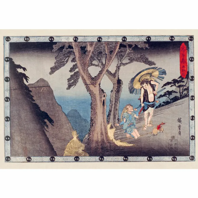 Boutiques de musées Lot de 16 cartes postales 14 x 20 cm - Hiroshige - Le trésor des vassaux fidèles Online