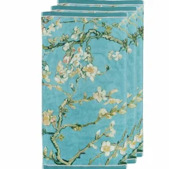 Boutiques de musées Lot de 3 Serviettes de toilette 55x100 cm - Vincent van Gogh - Amandier en fleurs - Beddinghouse x Van Gogh Museum Amsterdam® New