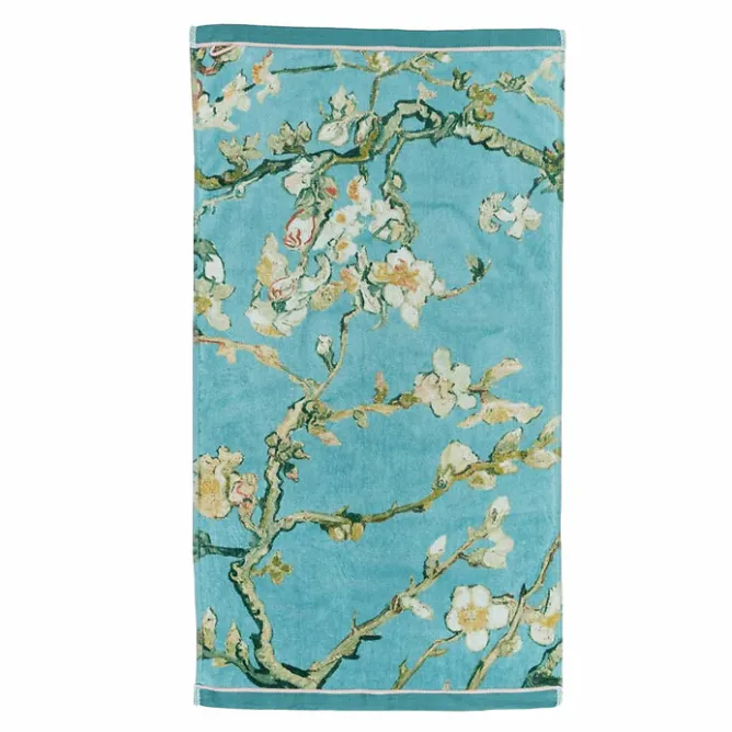 Boutiques de musées Lot de 3 Serviettes de toilette 55x100 cm - Vincent van Gogh - Amandier en fleurs - Beddinghouse x Van Gogh Museum Amsterdam® New