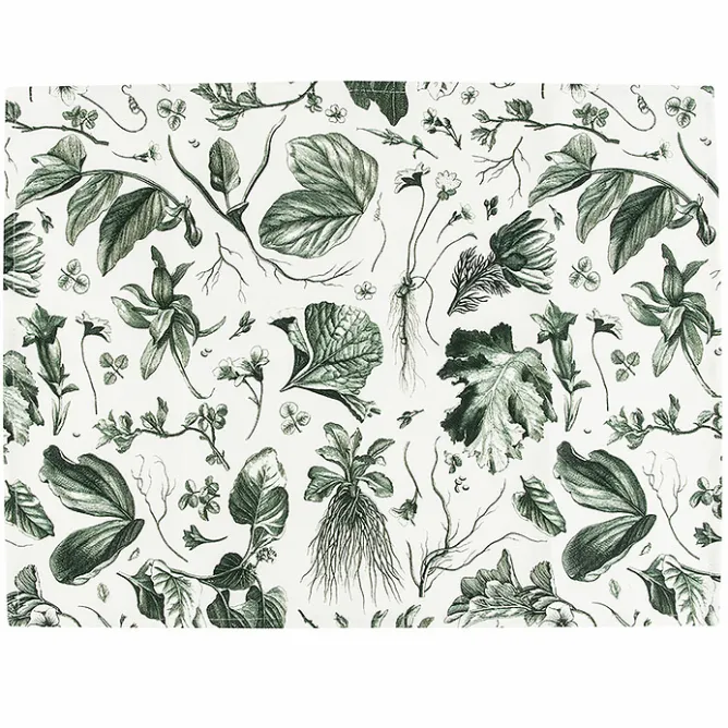 Boutiques de musées Lot de 2 sets de table L'Herbier du Roi Vert - 38x50 cm Clearance