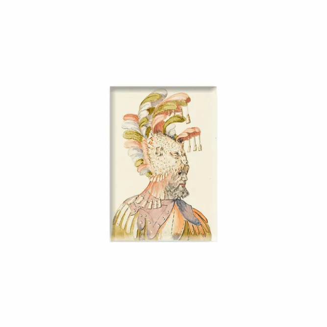 Boutiques de musées Magnet Entourage de Francesco Primaticcio, dit Primatice - Figure masque vue en buste, de trois quarts vers la droite Online