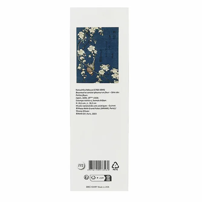 Boutiques de musées Marque-page en métal avec ruban Katsushika Hokusai - Bouvreuil et cerisier Hot