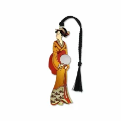 Boutiques de musées Marque-page en métal Geisha à l'éventail Hot